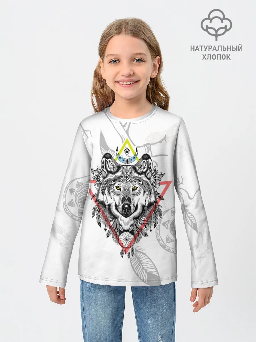 Детский лонгслив / Волк