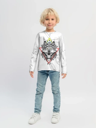 Детский лонгслив / Волк