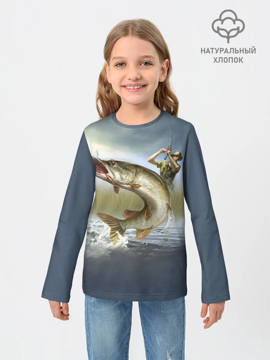 Детский лонгслив / Щука