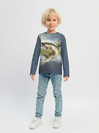 Детский лонгслив / Щука