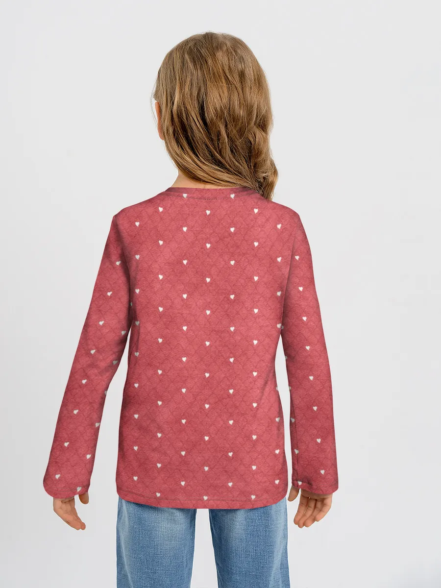 Детский лонгслив / Сердечки