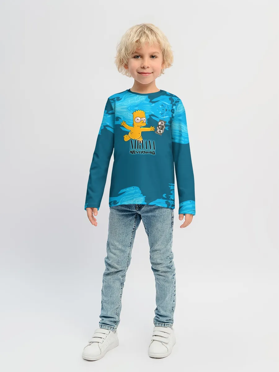 Детский лонгслив / Nirvana & Simpson