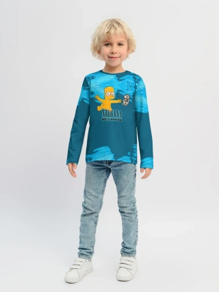 Детский лонгслив / Nirvana & Simpson