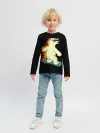 Детский лонгслив / Мишка на борде