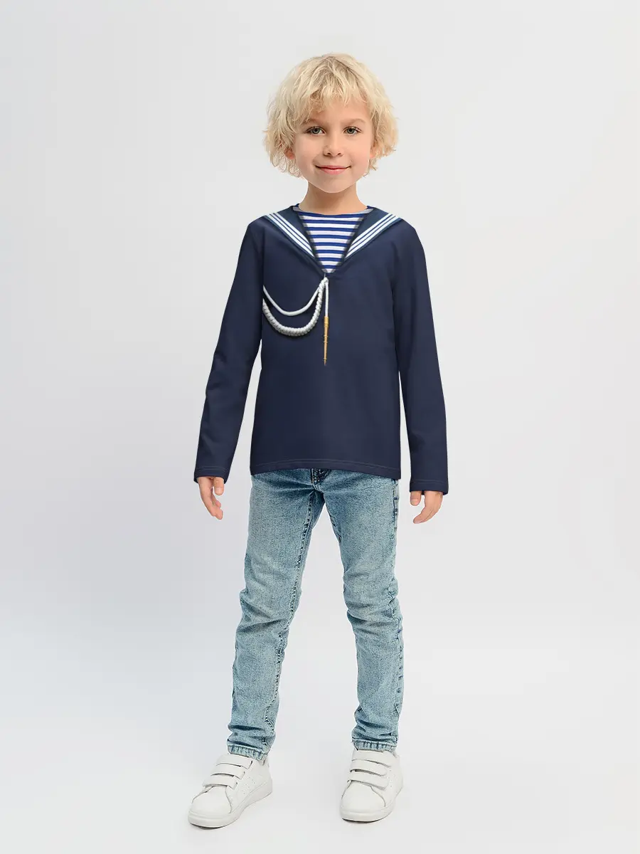 Детский лонгслив / Форма ВМФ