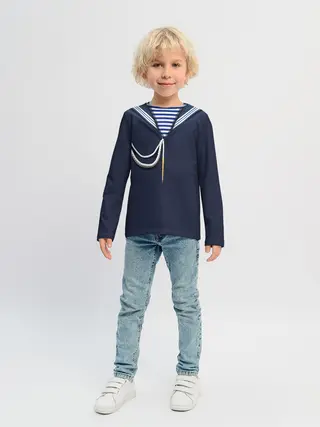 Детский лонгслив / Форма ВМФ