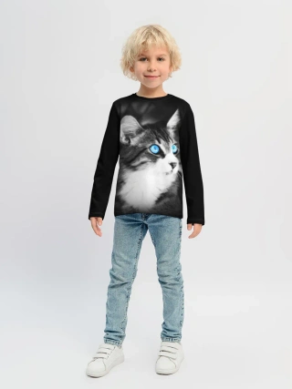 Детский лонгслив / Кот