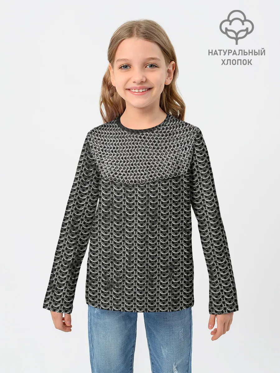 Детский лонгслив / Кольчуга с горловиной
