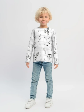 Детский лонгслив / ноты