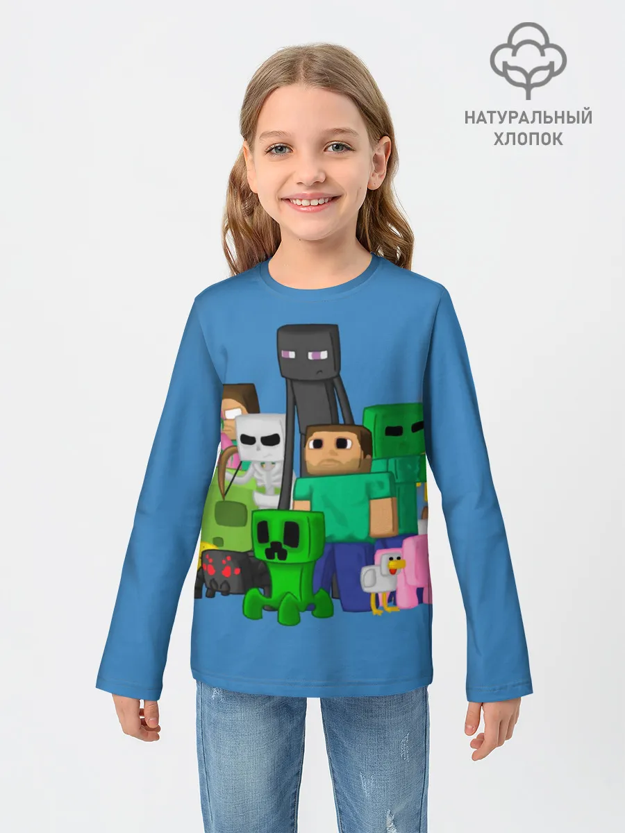 Детский лонгслив / Майнкрафт
