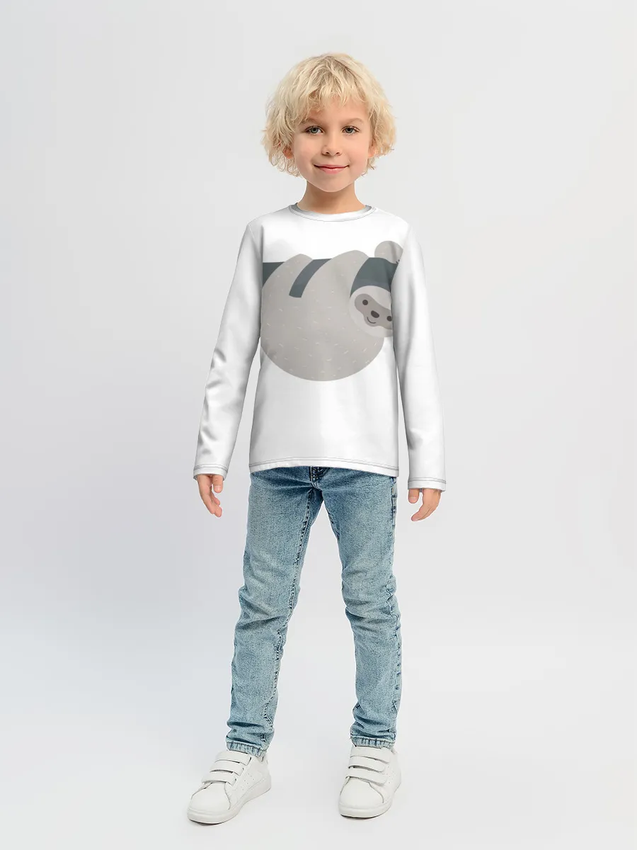Детский лонгслив / Веселый ленивец
