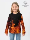Детский лонгслив / Огонь с искрами