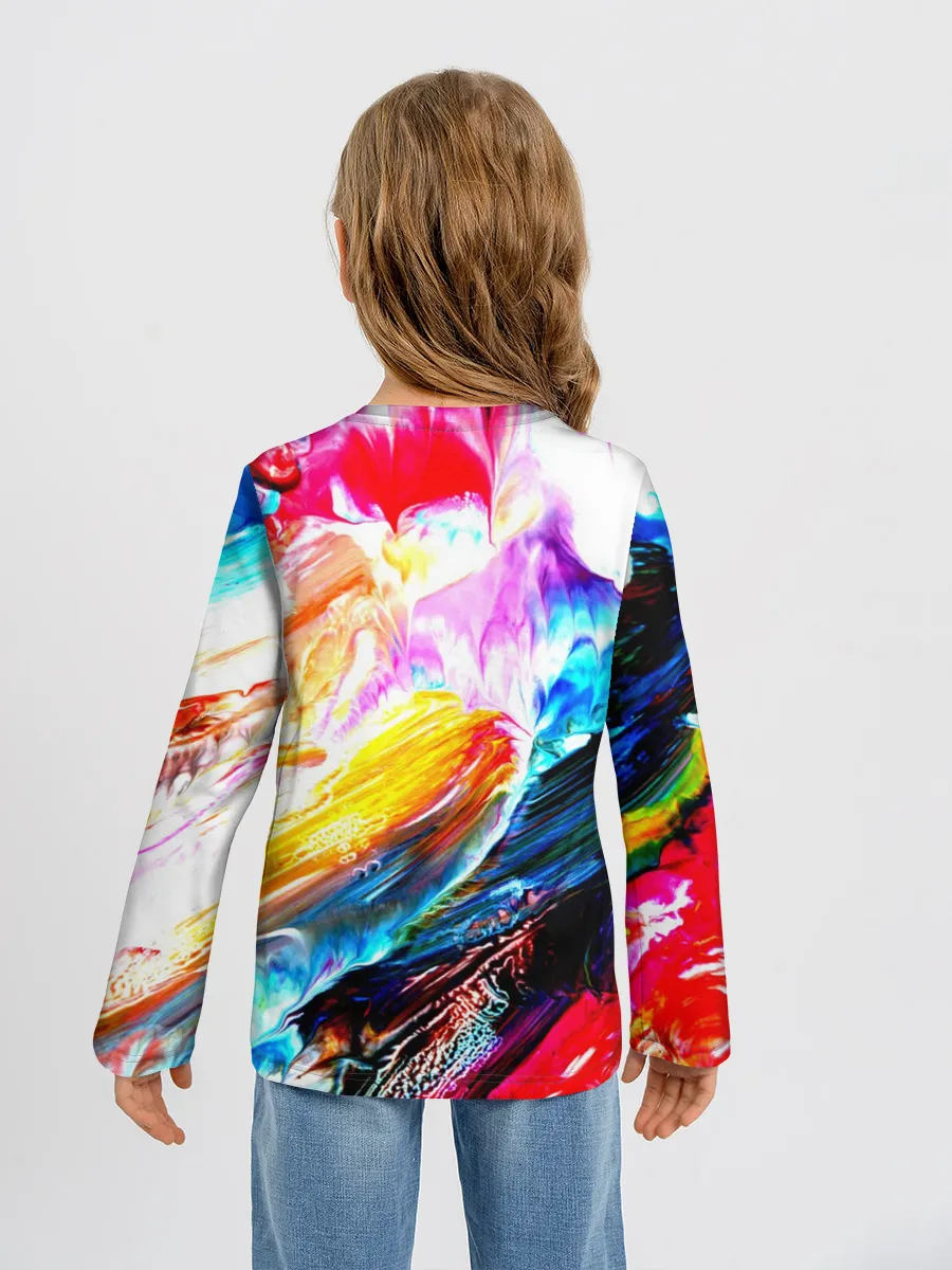 Детский лонгслив / Абстракция красок