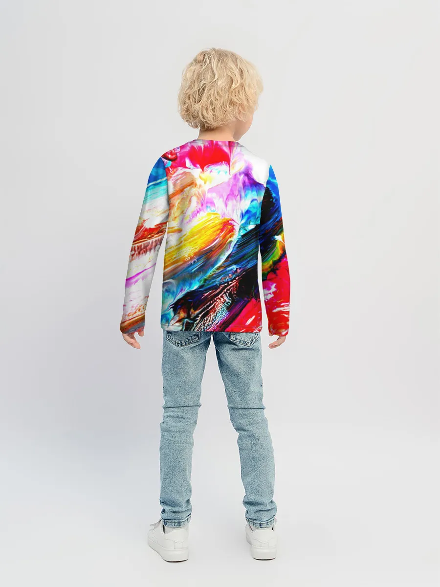 Детский лонгслив / Абстракция красок