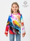 Детский лонгслив / Абстракция красок