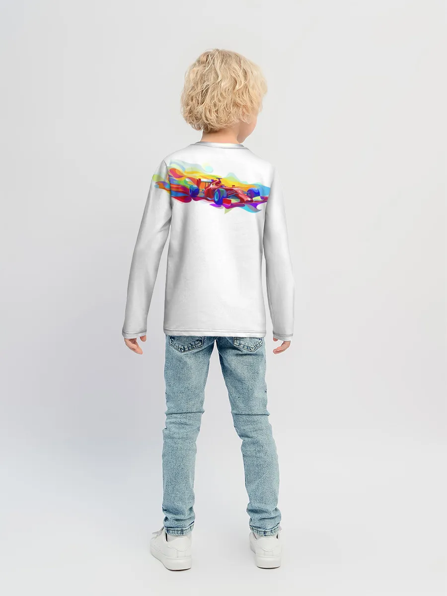 Детский лонгслив / Я люблю F1