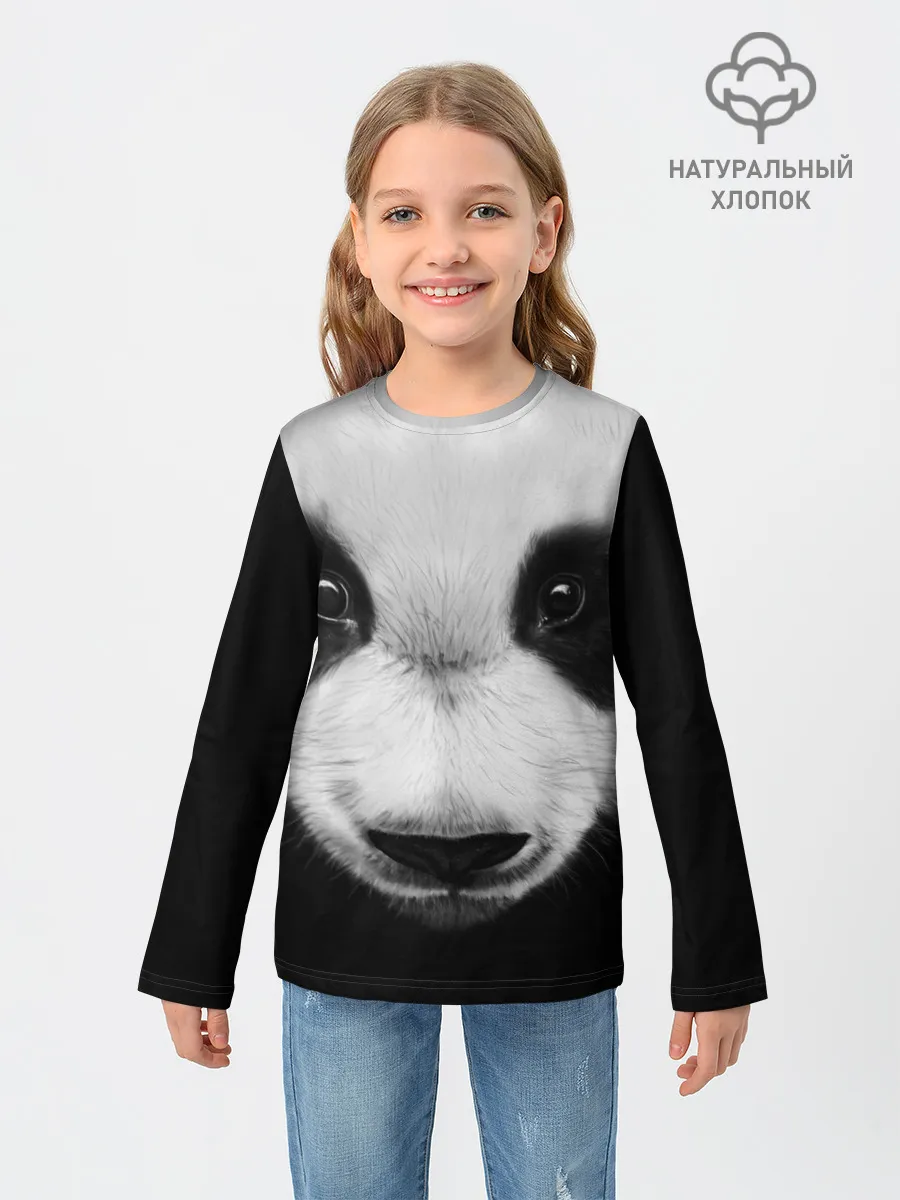 Детский лонгслив / Морда панды