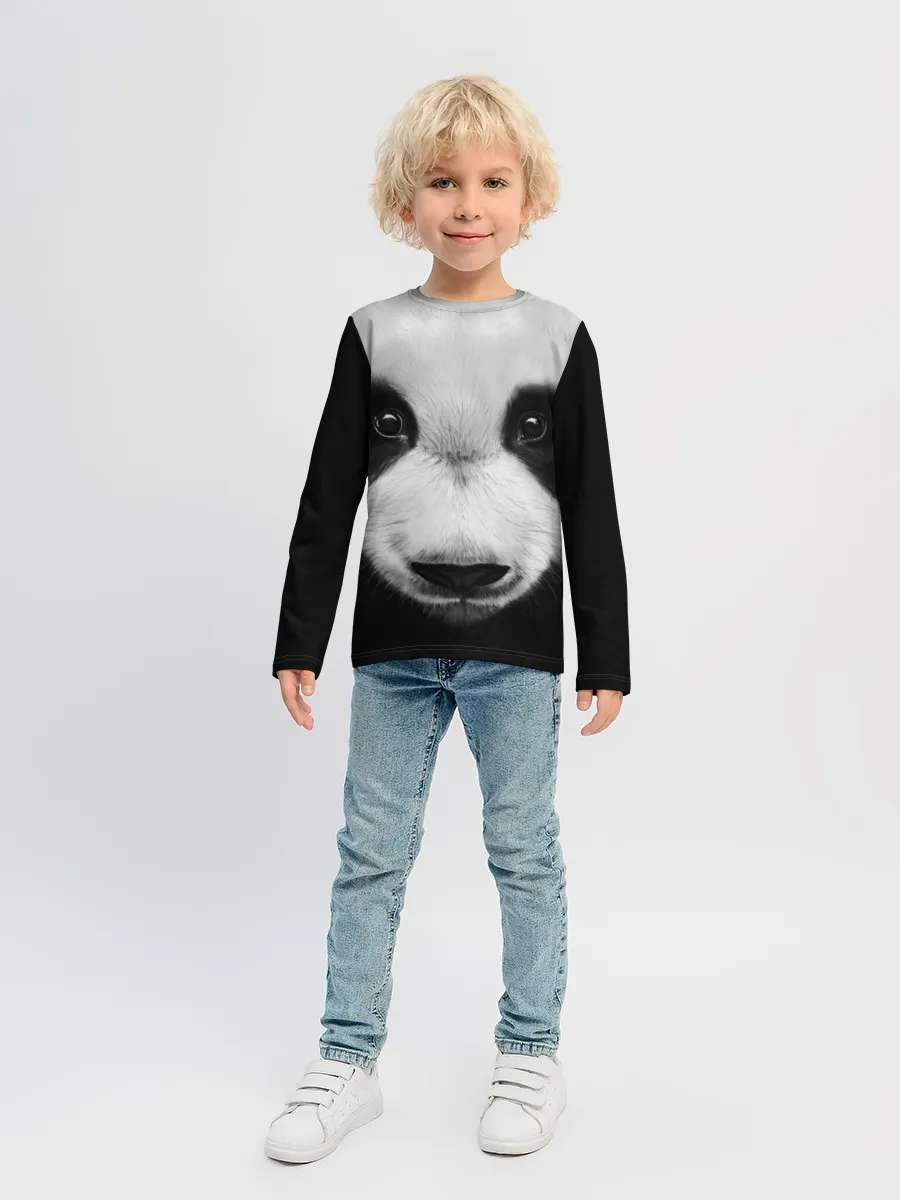 Детский лонгслив / Морда панды