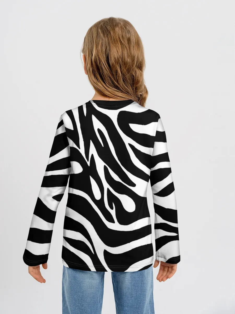 Детский лонгслив / Зебра
