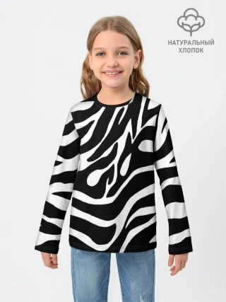 Детский лонгслив / Зебра