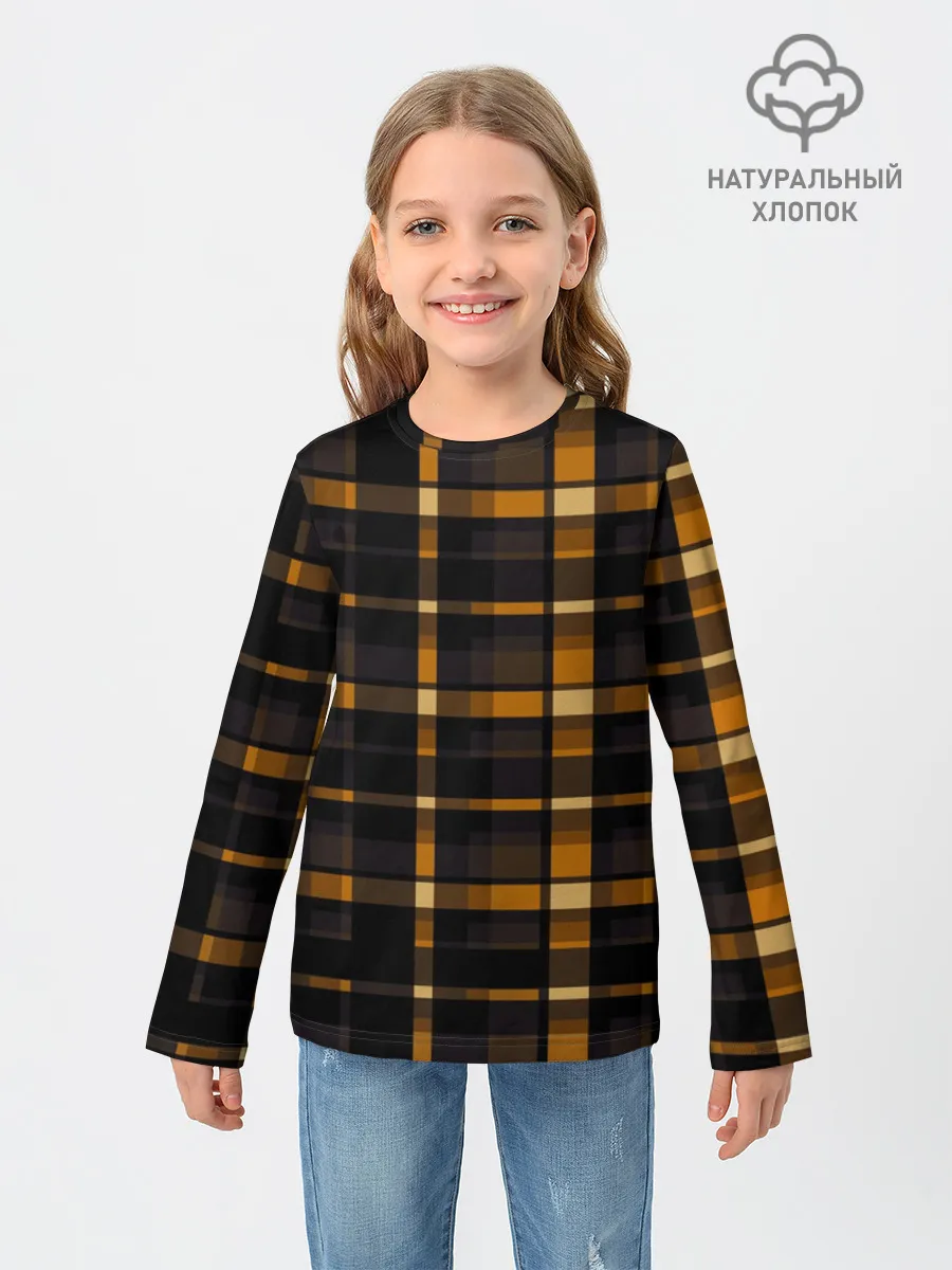 Детский лонгслив / В клетку