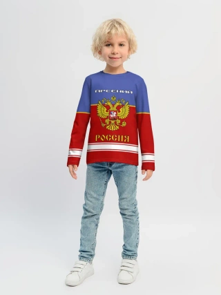 Детский лонгслив / Хоккеист Арсений