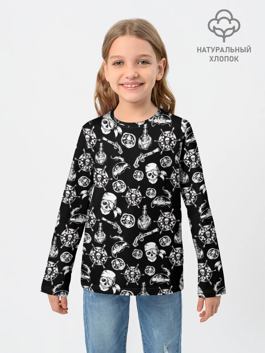 Детский лонгслив / Pirates Pattern