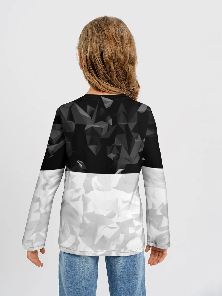 Детский лонгслив / CS GO BLACK WHITE GEOMETRY