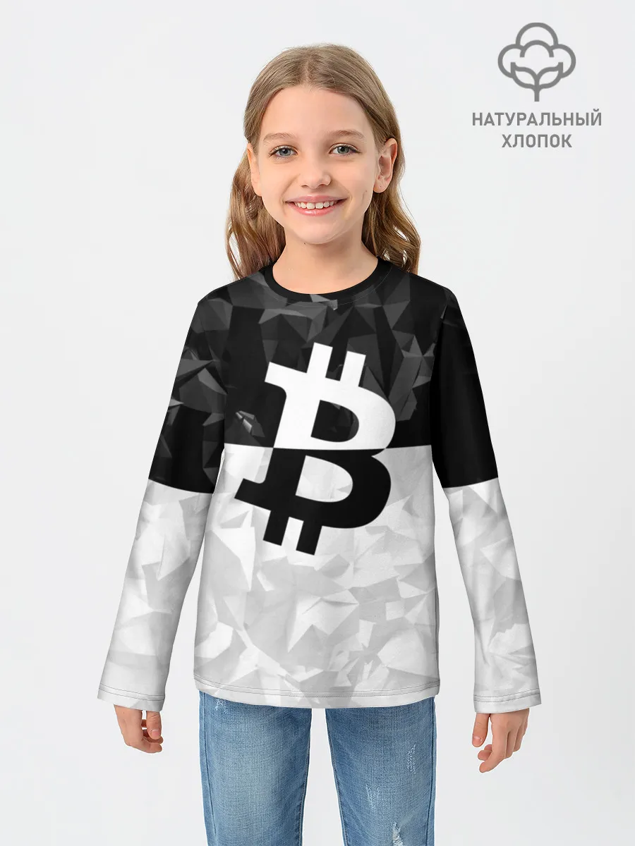 Детский лонгслив / BITCOIN Black Collection