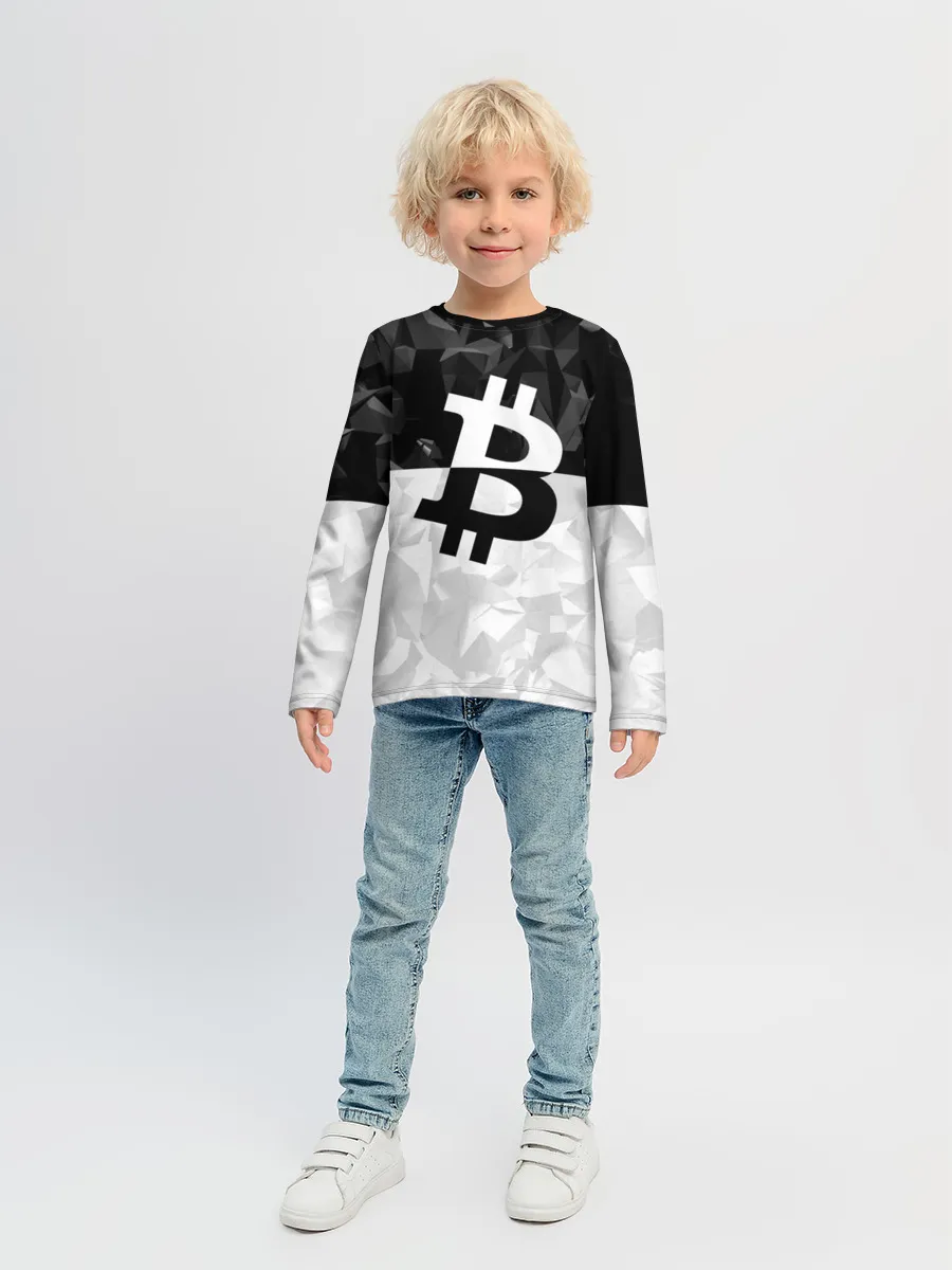 Детский лонгслив / BITCOIN Black Collection