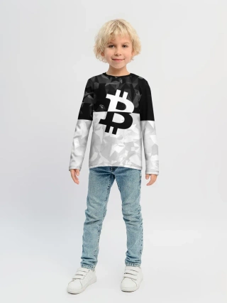 Детский лонгслив / BITCOIN Black Collection