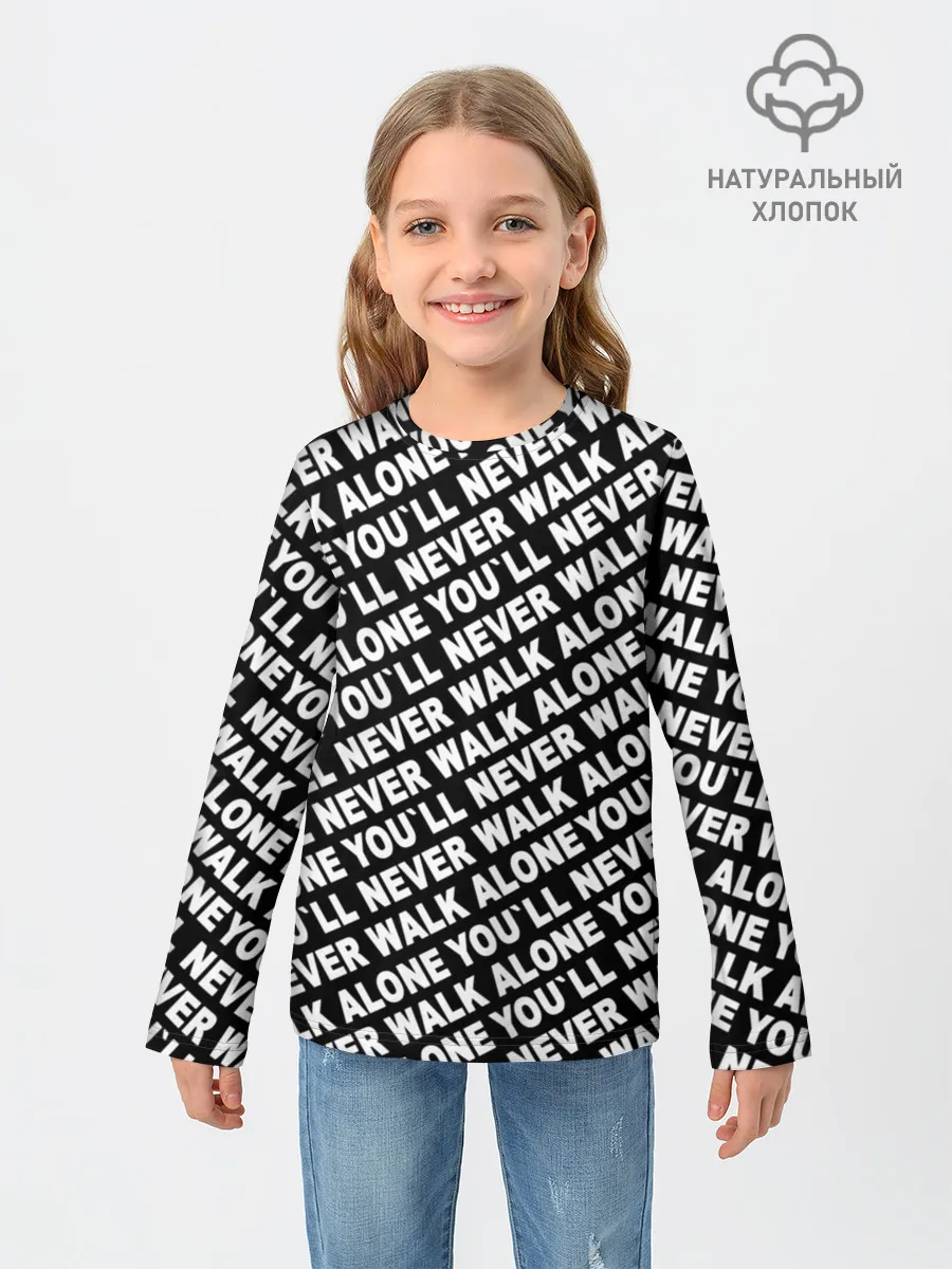Детский лонгслив / YNWA ЧБ