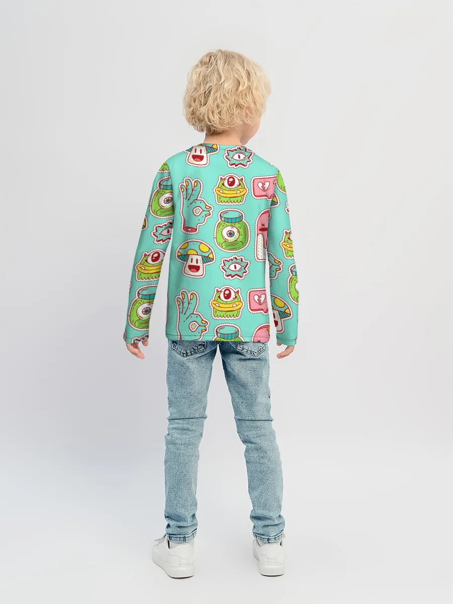Детский лонгслив / Яркие монстрики