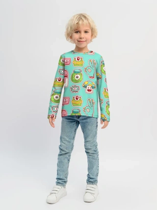 Детский лонгслив / Яркие монстрики