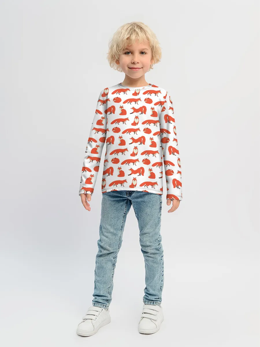Детский лонгслив / Рыжий паттер