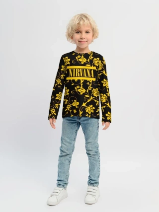 Детский лонгслив / Nirvana узоры