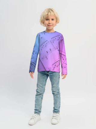 Детский лонгслив / Ноты
