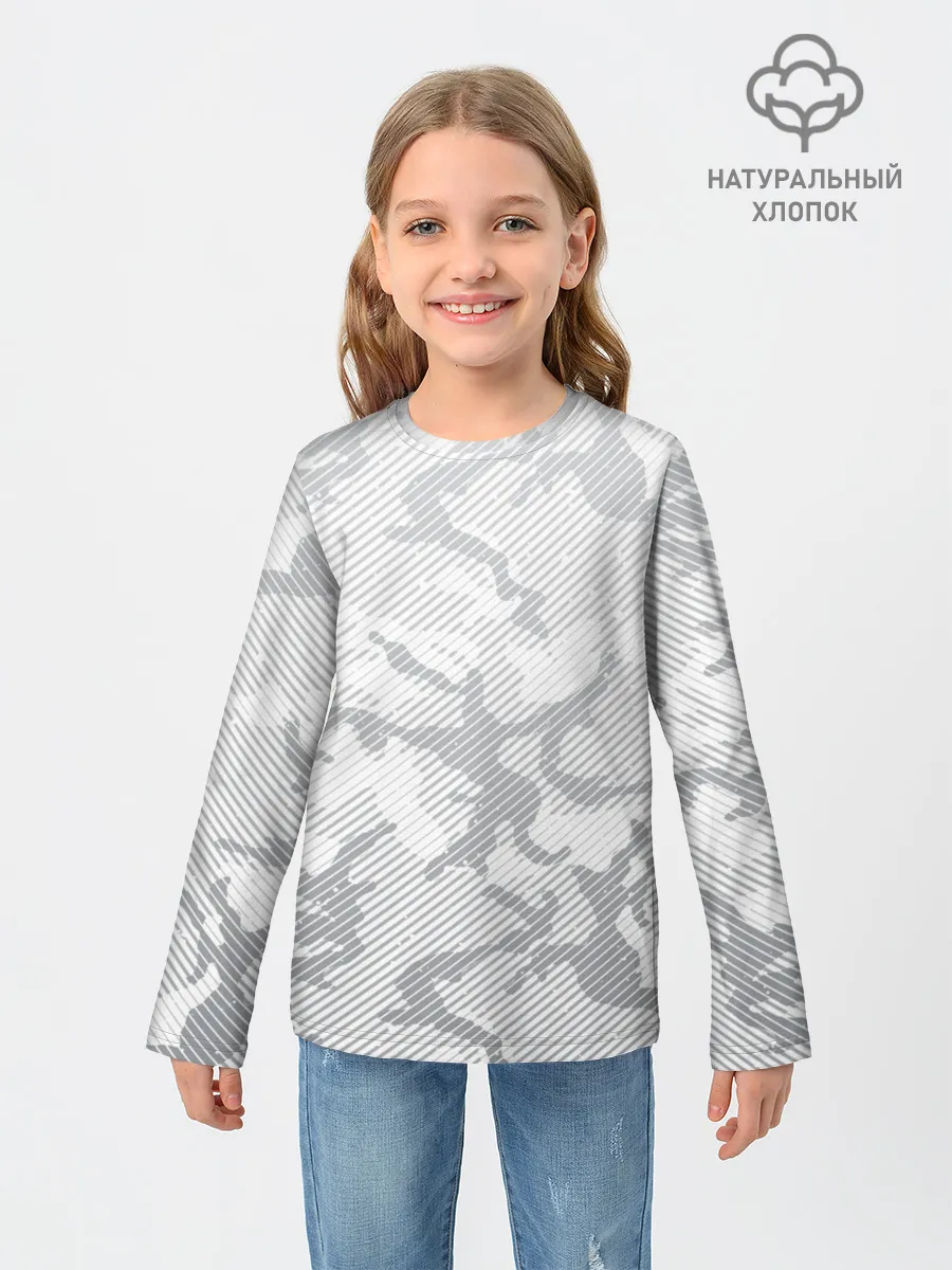 Детский лонгслив / Lite Camouflage Lines