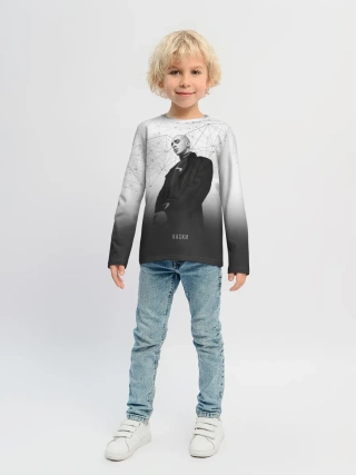 Детский лонгслив / Хаски Geometry