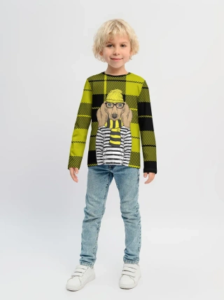 Детский лонгслив / Такса Хипстер