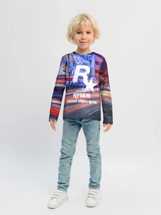 Детский лонгслив / Артём в стиле GTA
