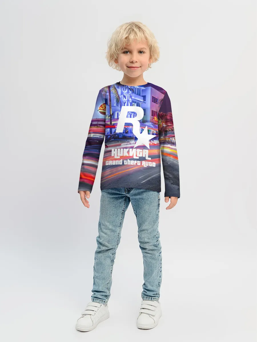 Детский лонгслив / Никита в стиле GTA
