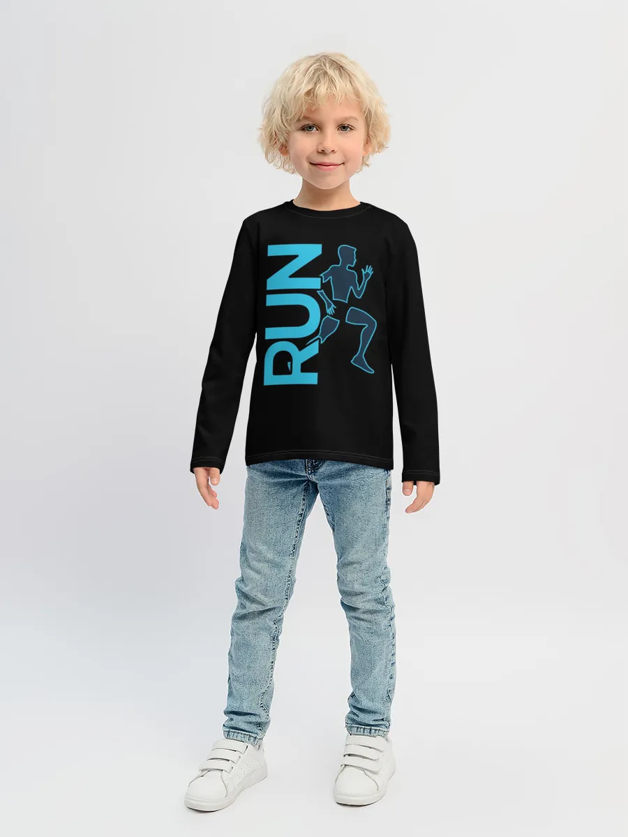 Детский лонгслив / RUN