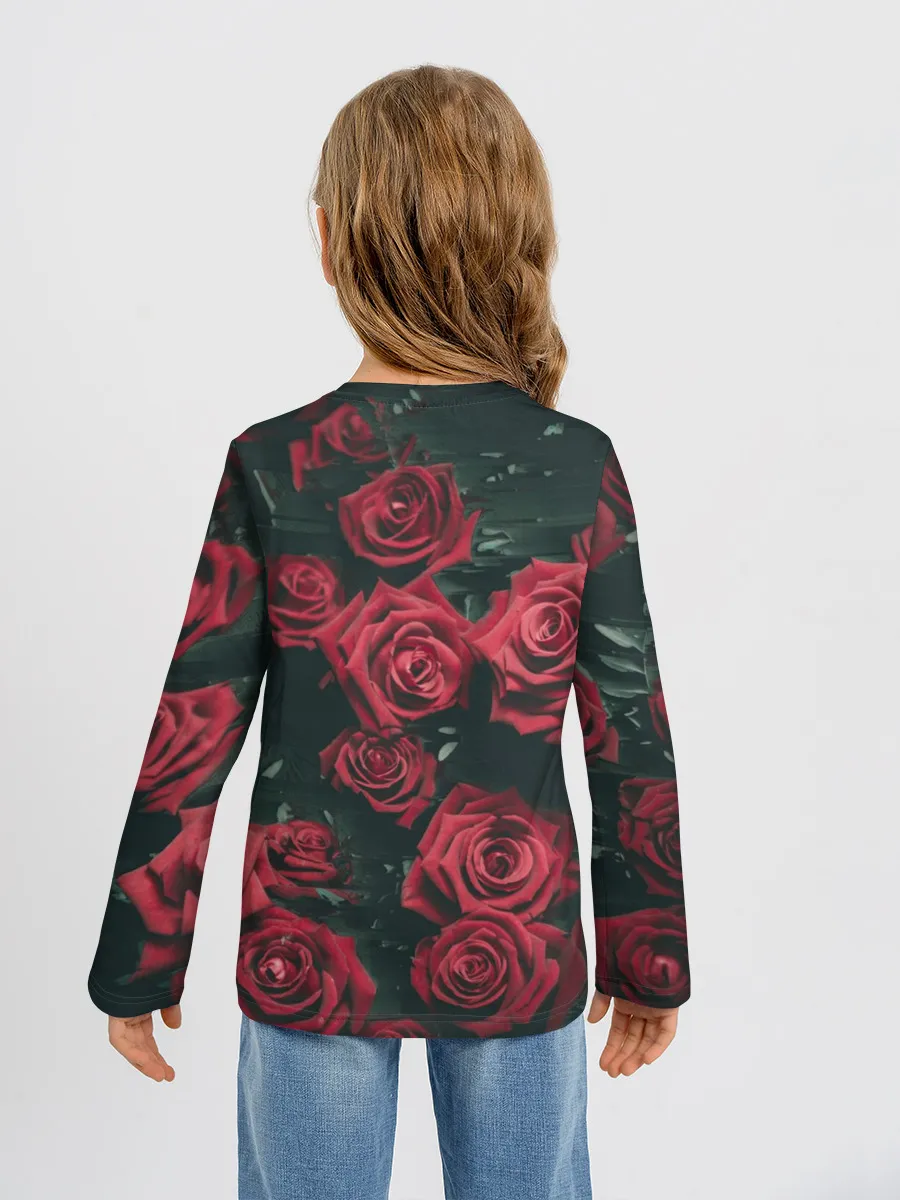 Детский лонгслив / Цветы Розы