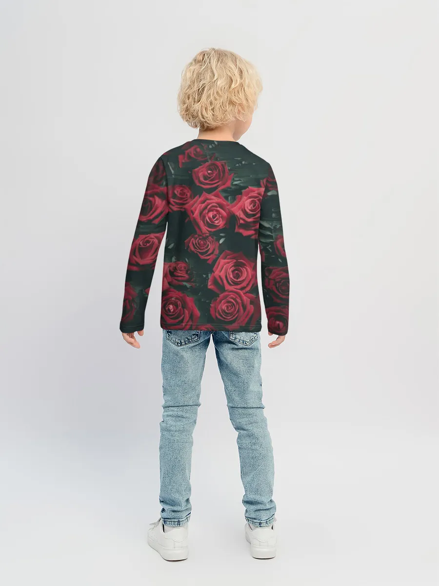 Детский лонгслив / Цветы Розы
