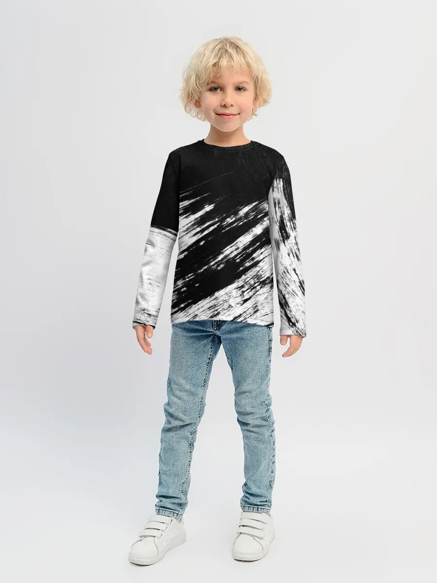Детский лонгслив / abstraction black&white