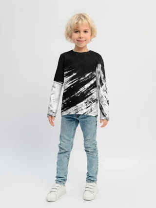 Детский лонгслив / abstraction black&white