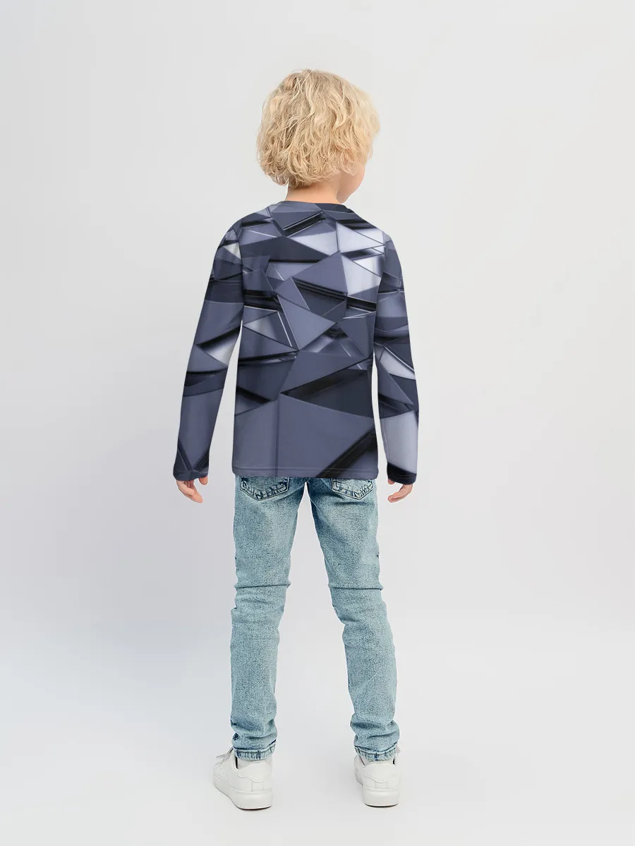 Детский лонгслив / Metalic geometry