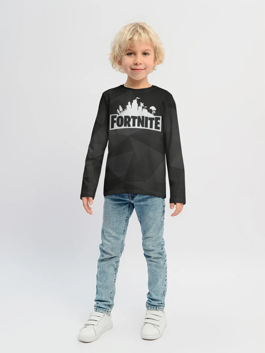 Детский лонгслив / Fortnite Black Abstract