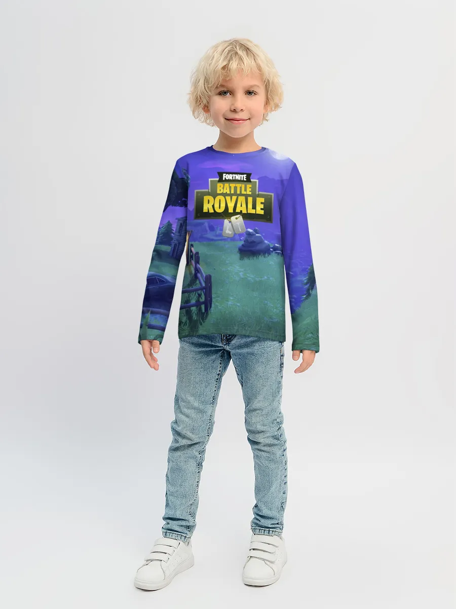 Детский лонгслив / Fortnite Night
